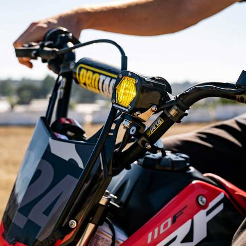 Baja Designs Electric Start Pit Bike S1 Auxiliary Amber Light Kit - Universal